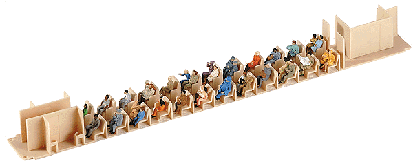 Preiser 1014009 HO Scale Seated Passengers pkg(36)
