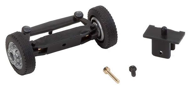 Faller 163003 HO Scale Front Axle Steering Mechanism w/Wheels - Assembled - Car System -- Fits Vivil Buses, Less Magnet Steering Bar