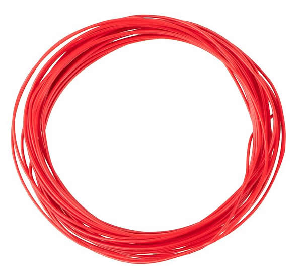 Faller 163781 All Scale Fine Stranded Wire .002" .04mm x 32' 9-5/8" 10m Roll -- Red