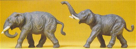 Preiser 20375 HO Scale Elephants walking 2/
