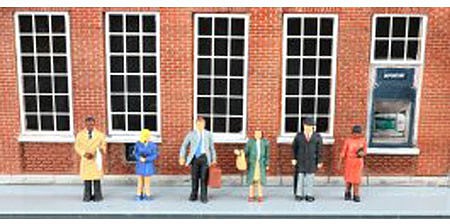 Bachmann 33120 HO Scale SceneScapes(TM) -- Standing Office Workers pkg(6)