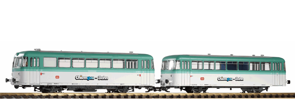 PIKO 37309 G Scale DB IV BR798 Railbus & Trailer, Mint Green, Sound