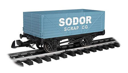 Bachmann 98027 G Scale Mining Wagon - Thomas & Friends(TM) -- Sodor Scrap Co. (blue, white)