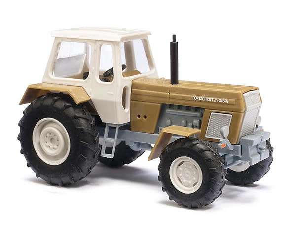 Busch 42823 HO Scale 1967 Fortschritt/Hangtraktor ZT 305 Farm Tractor w/Enclosed Cab - Assembled -- Green, White