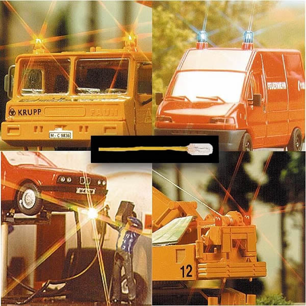 Busch 4290 A Scale Cable Lamp -- Clear 16V/30mA with 250 mm of Cable