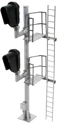 Atlas 70000097 HO Scale Double-Head Modern Hooded Signal - All Scales Signal System -- Right Hand