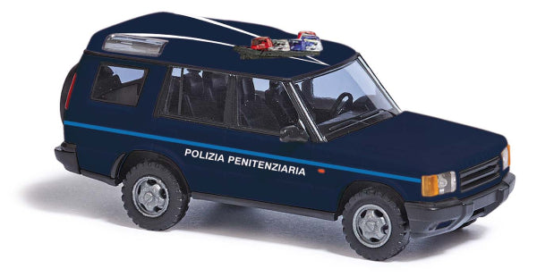 Busch 51916 HO Scale 1998-2004 Land Rover Discovery - Assembled -- Italian Penitentiary Police (blue, white, Italian Lettering)