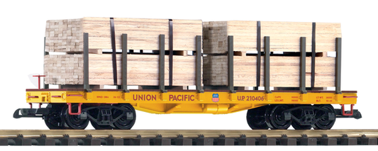 Piko 38757 G Scale UP Flatcar w/Lumber Load