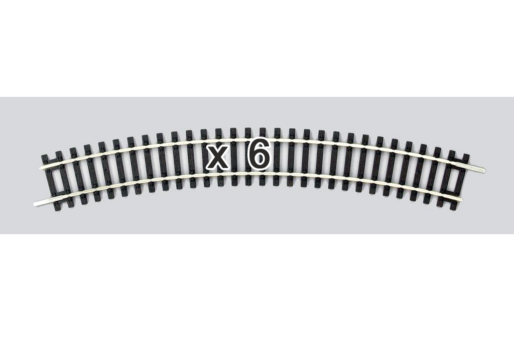 Piko 55212 HO Scale Curved Track R2/30° Box of 6