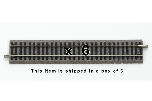 Piko 55406 HO Scale Roadbed Straight Track for Power Clip Box of 6
