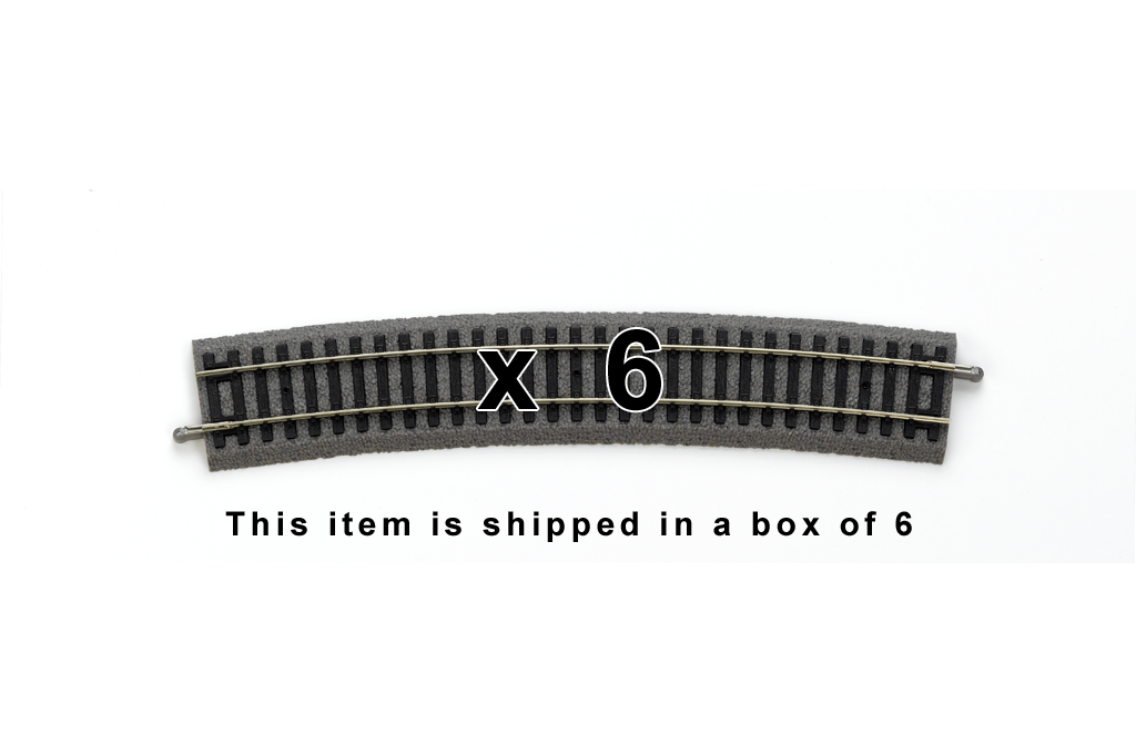 Piko 55419 HO Scale Roadbed Curved Track R9/15° Box of 6