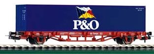 Piko 57706 HO Scale 1/87 Flatcar w/Container P&O DB Cargo V