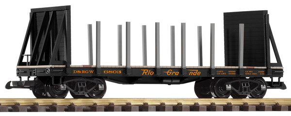Piko 38763 G Scale D&RGW Bulkhead Flatcar
