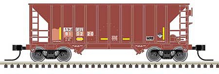 Atlas 50005376 N Scale Greenville 100-Ton 2-Bay Hopper - Ready to Run - Master(TM) -- Arizona Eastern 910220 (Ex-SP Patch, Boxcar Red, white)