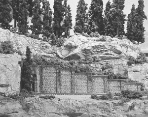 Woodland Scenics 1159 N Scale Retaining Walls pkg(6; Unpainted Hydrocal(R) Castings) -- Cut Stone