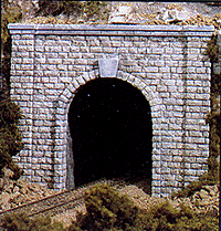 Woodland Scenics 1253 HO Scale Single-Track Tunnel Portal -- Cut Stone