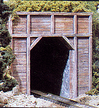 Woodland Scenics 1254 HO Scale Single-Track Tunnel Portal (Hydrocal Plaster Casting) -- Timber