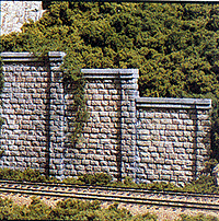 Woodland Scenics 1259 All Scale Cut Stone Retaining Wall -- pkg(3)