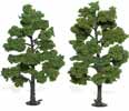 Woodland Scenics 1515 All Scale Ready-Made "Realistic Trees" - Deciduous - 6 to 7" 15.2 to 17.8cm pkg(2) -- Light Green