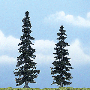 Woodland Scenics 1621 All Scale Ready Made Premium Trees(TM) -- Spruce - 1 Each: 4-7/8 & 4" 12.4 & 10.2cm