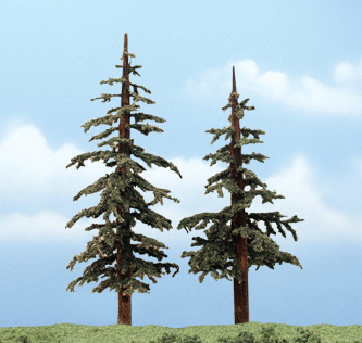 Woodland Scenics 1628 All Scale Ready Made Premium Trees(TM) -- Lodgepole Pines - 5 to 6" 12.7 to 15.2cm pkg(2)