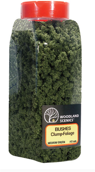 Woodland Scenics 1646 All Scale Bushes - 32oz Shaker -- Medium Green