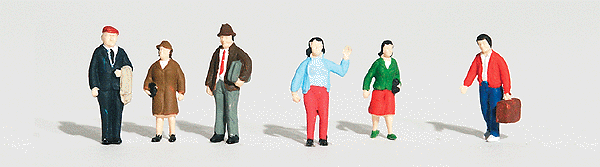 Woodland Scenics 1837 HO Scale Scenic Accents(R) Figures -- General Public pkg(6)