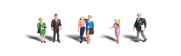 Woodland Scenics 1838 HO Scale People Talking - Scenic Accents(R) -- pkg(6)