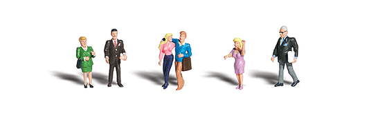 Woodland Scenics 1838 HO Scale People Talking - Scenic Accents(R) -- pkg(6)
