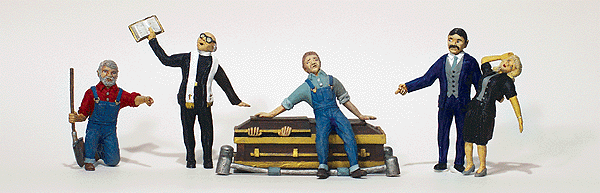 Woodland Scenics 1868 HO Scale Scenic Accents(R) -- Graveside Service pkg(6)