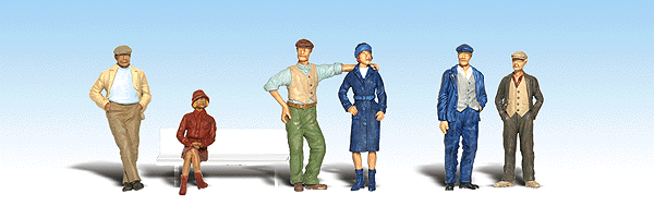 Woodland Scenics 1872 HO Scale Scenic Accents(R) Figures -- Bystanders pkg(6)