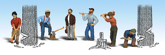 Woodland Scenics 1876 HO Scale Scenic Accents(R) -- Lumberjacks pkg(6)