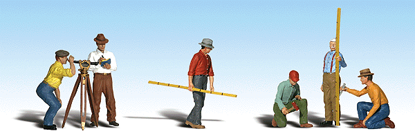 Woodland Scenics 1883 HO Scale Surveyors & Accessories - Scenic Accents(R) -- pkg(6)