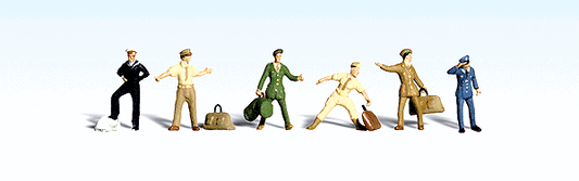 Woodland Scenics 1892 HO Scale Uniformed Travelers - Scenic Accents(R) -- pkg(6)