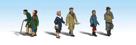 Woodland Scenics 1900 HO Scale Scenic Accents(R) -- Couples in Coats - 3 Couples