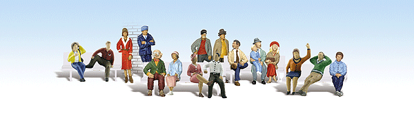 Woodland Scenics 1908 HO Scale Passengers - Scenic Accents(R) -- pkg(16)