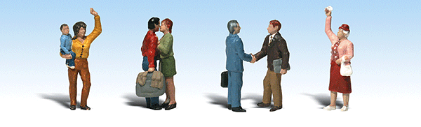 Woodland Scenics 1912 HO Scale Goodbye People - Scenic Accents(R) -- pkg(4)