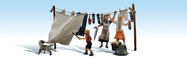 Woodland Scenics 1936 HO Scale Scenic Accents(R) -- Wash Day Getaway