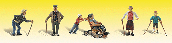 Woodland Scenics 1946 HO Scale Physiccally Challenged - Scenic Accents(R) -- pkg(6)