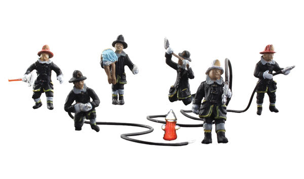 Woodland Scenics 1961 HO Scale Scenic Accents(R) -- Rescue Firefighters pkg(7)