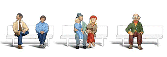 Woodland Scenics 2037 All Scale Architectural Models(R) Seated People -- 1/8"