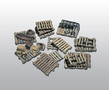 Woodland Scenics 204 HO Scale Scenic Details(R) (Unpainted Metal Castings) -- Assorted Skids