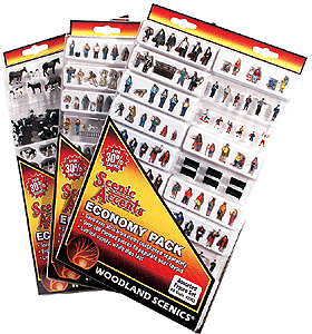 Woodland Scenics 2053 HO Scale Scenic Accents(R) Economy Figure Packs -- Over 100 Figures