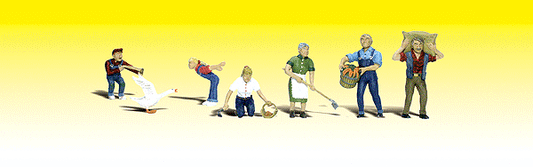 Woodland Scenics 2152 N Scale Farm People w/Goose - Scenic Accents(R) -- pkg(6)