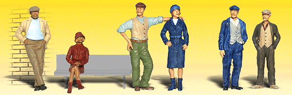 Woodland Scenics 2156 N Scale Bystanders - Scenic Accents(R) -- pkg(6)