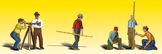 Woodland Scenics 2175 N Scale Scenic Accents(R) Figures -- Surveyors pkg(6)