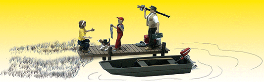Woodland Scenics 2203 N Scale Scenic Accents(R) -- Family Fishing