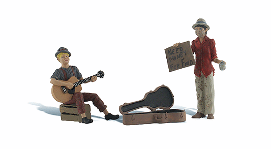 Woodland Scenics 2563 G Scale Scenic Accents(R) Figures -- Begging for Bucks pkg(2)