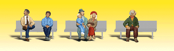 Woodland Scenics 2731 O Scale Scenic Accents(R) Figures -- Seated Passengers pkg(5)