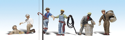 Woodland Scenics 2742 O Scale Scenic Accents(R) Figures -- City Workers pkg(6)